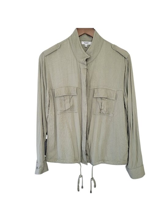 Kensie Jeans Jackets & Blazers - Kensie Jeans Soft Utility Jacket Shacket Womens Size M Green Adjustable Waist